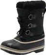 Sorel Little Kids Yoot Pac Nylon WP -lasten talvisaapas mustana