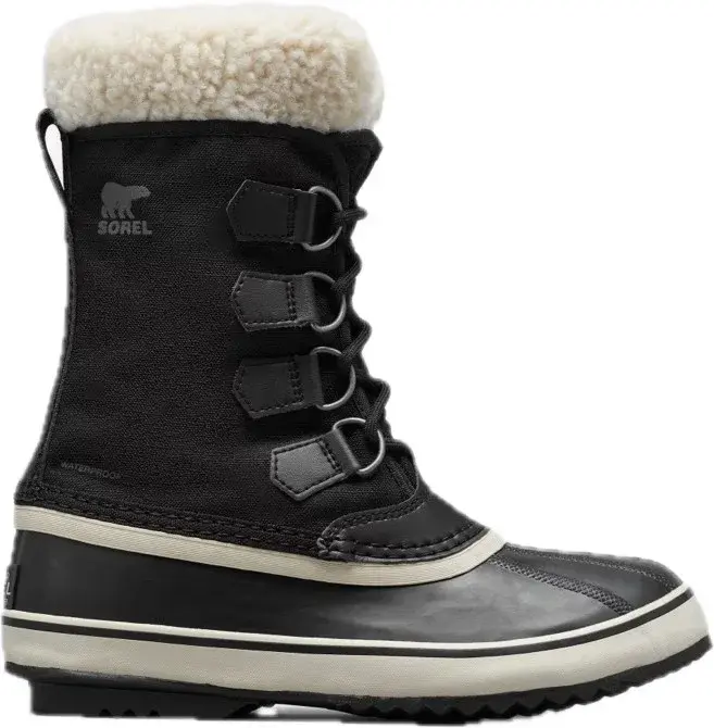 Sorel Winter Carnival -talvisaappaat naisille, musta nailonvarsi ja kumipohja